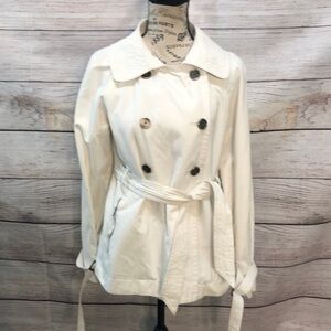 Millard Fillmore M13 Jacket Cropped Trench Coat Size Medium Double Breasted